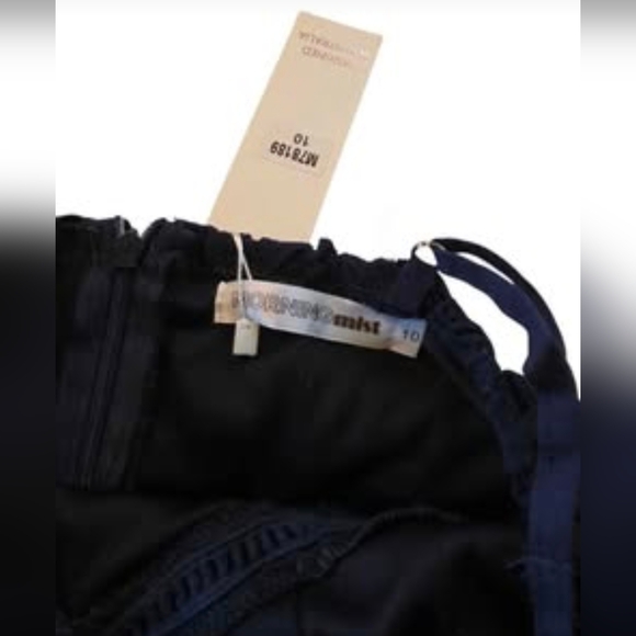 NWT Morning Mist Beautiful dark blue navy overlay lace dress women's size 10. - Picture 13 of 13